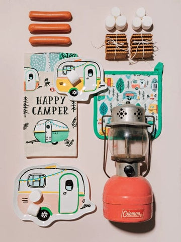 Faire- Danica Jubilee Dishtowel Happy Camper Dishtowel